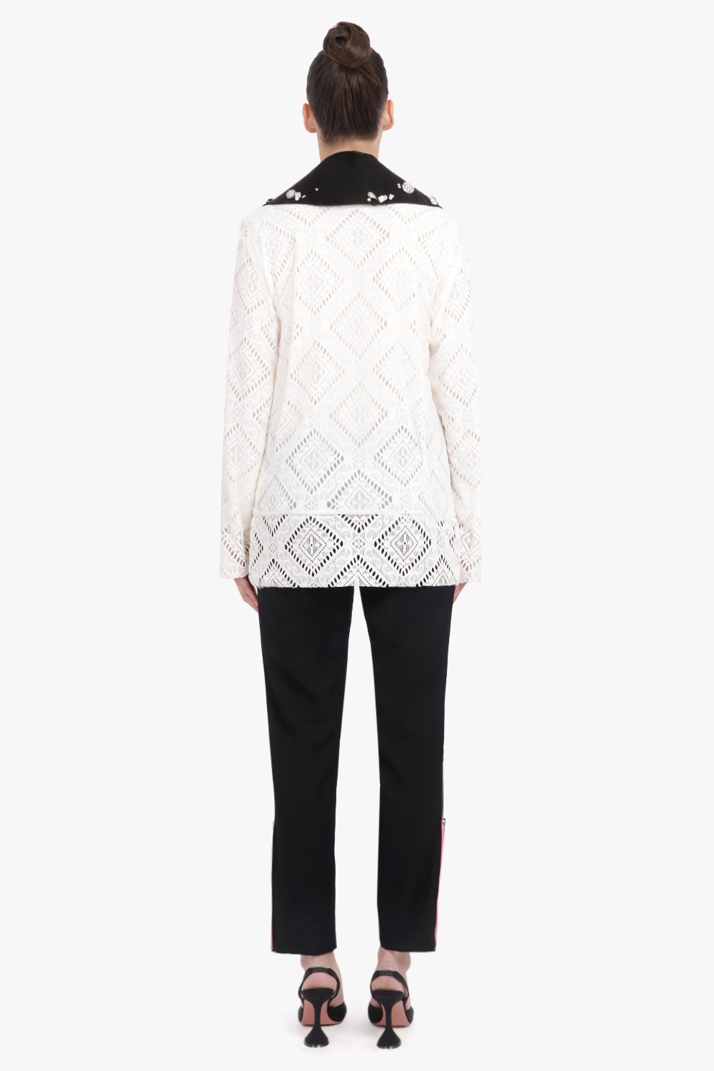 COMME DES GARCONS RTW BLACK / Black Oversized Collar With Embellished Detail | Black