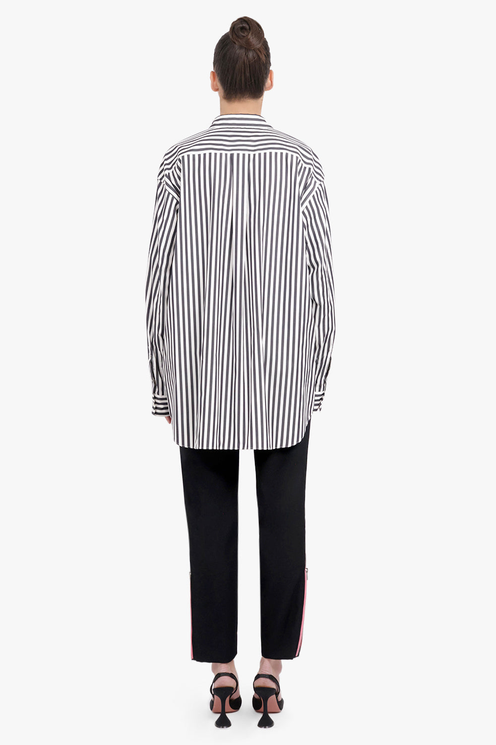 COMME DES GARCONS HOMME PLUS RTW Stripe L/S Shirt With Panel Details | Black/White