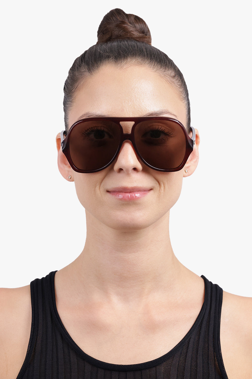 CHLOE Accessories Brown / BROWN-BROWN-BROWN CH0289S Square Aviator Sunglasses | Brown