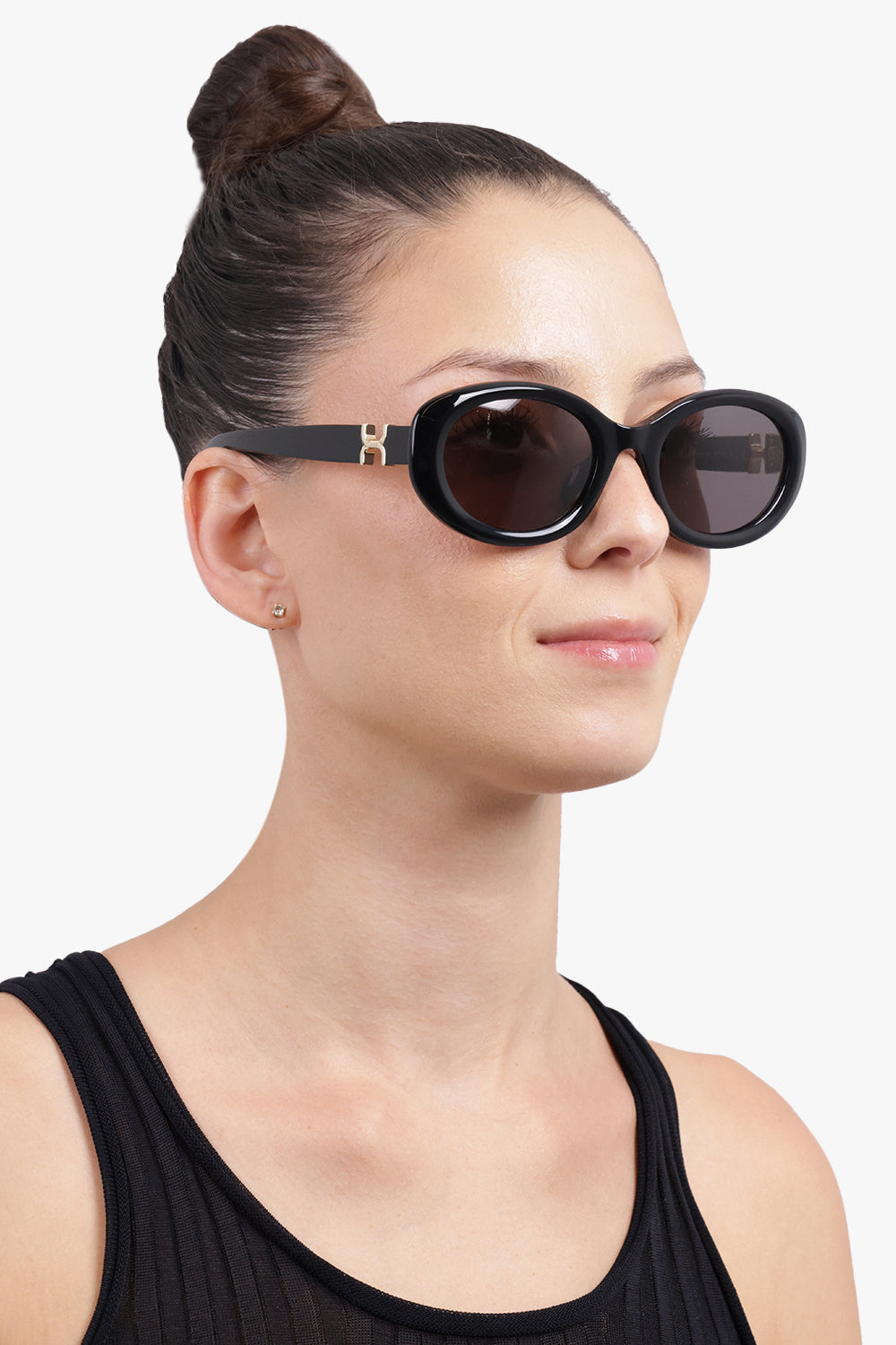 CHLOE Accessories Black / BLACK-BLACK-GREY CH0323SK Oval Sunglasses | Black