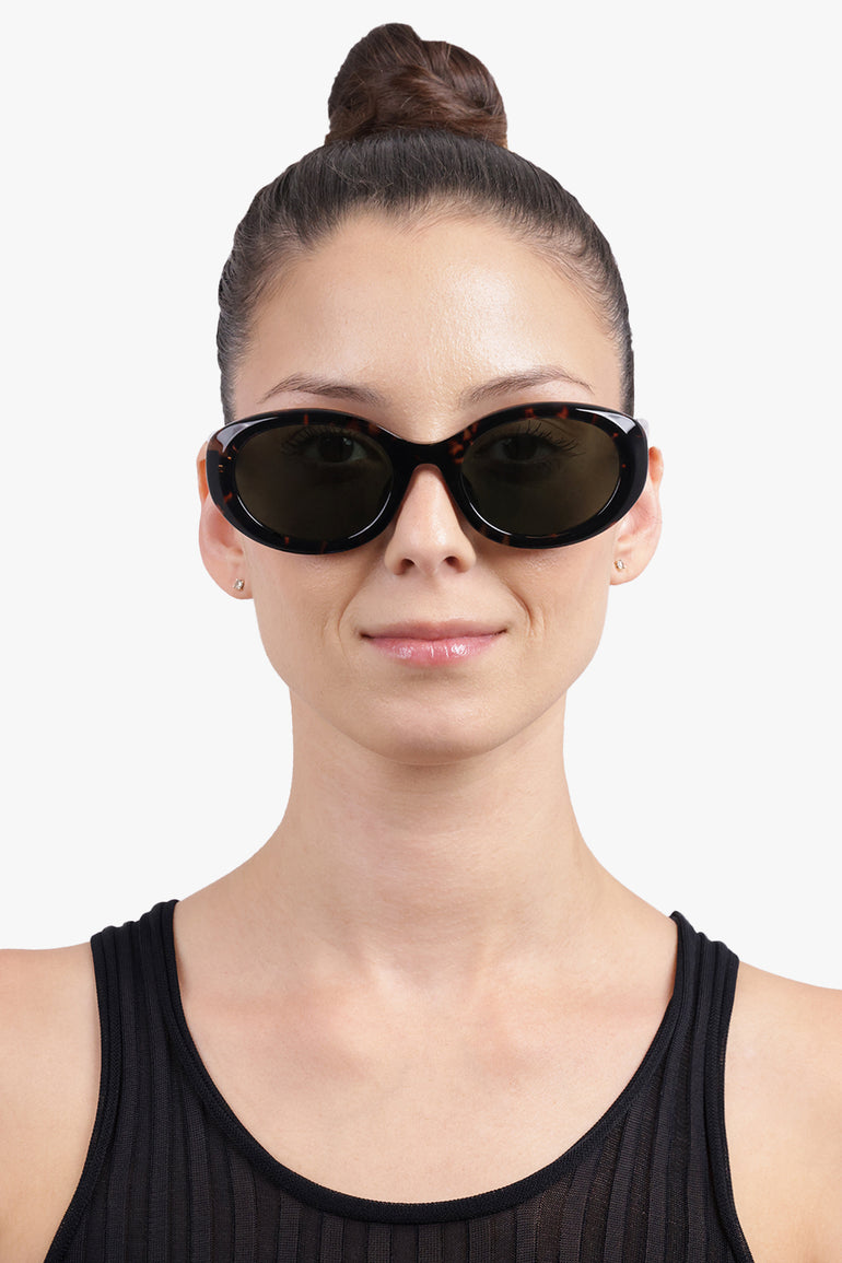 CHLOE Accessories Brown / HAVANA-HAVANA-GREEN CH0323SK Oval Sunglasses | Havana/Green