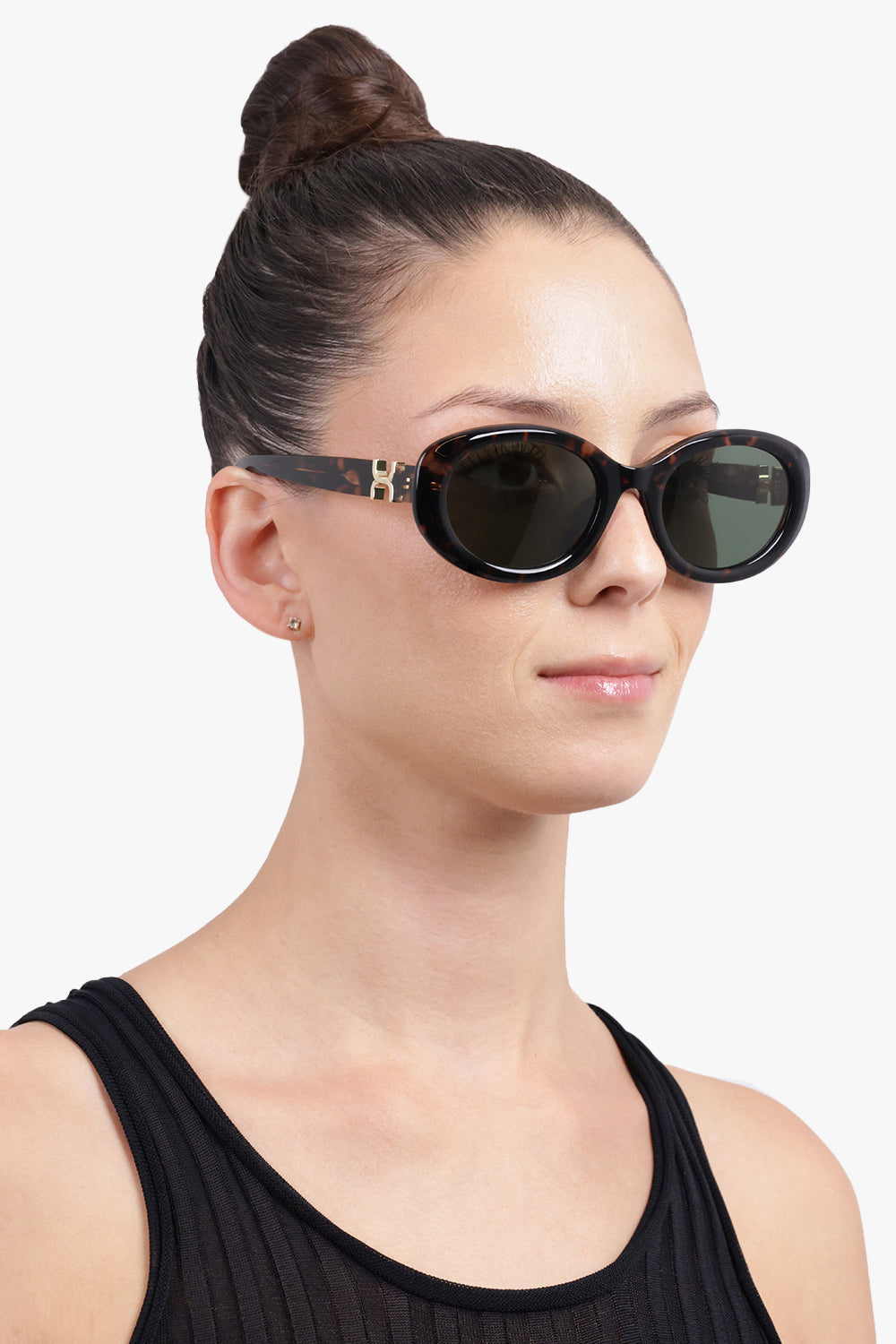 CHLOE Accessories Brown / HAVANA-HAVANA-GREEN CH0323SK Oval Sunglasses | Havana/Green