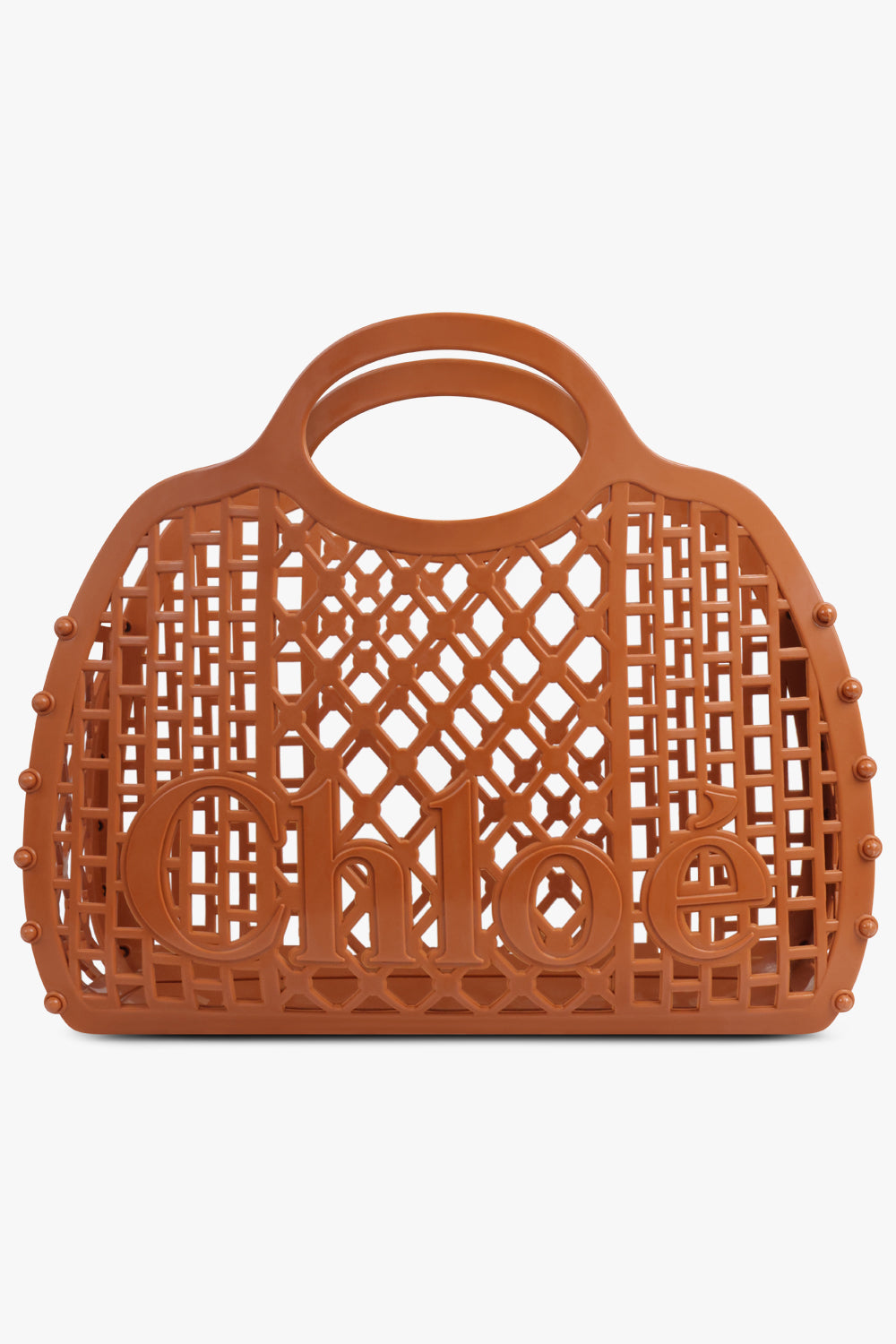 CHLOE BAGS ORANGE / Wooden Orange Cage Jelly Crossbody Bag | Wooden Orange