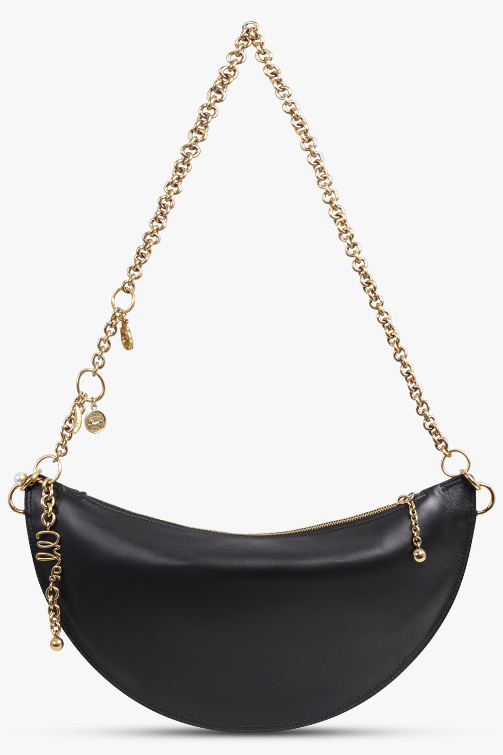 CHLOE BAGS BLACK / Black Icon Chain Shoulder Bag | Black