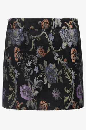 CHLOE RTW Floral Mini Skirt | Black/Multi