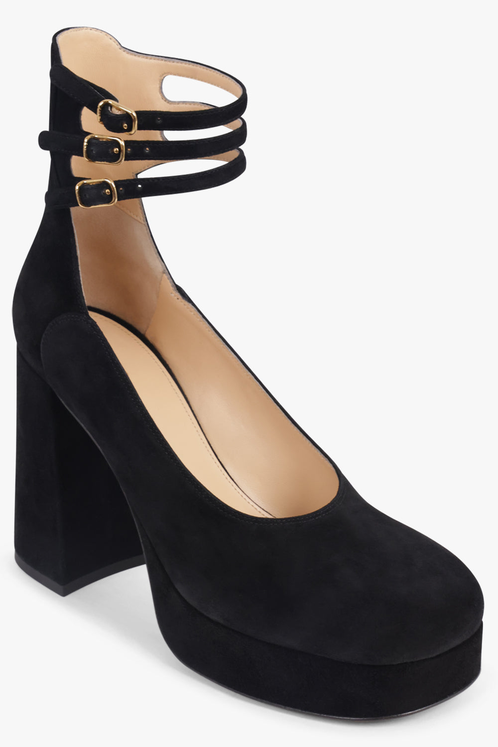 CHLOE SHOES Loti Suede Platform Heel | Black