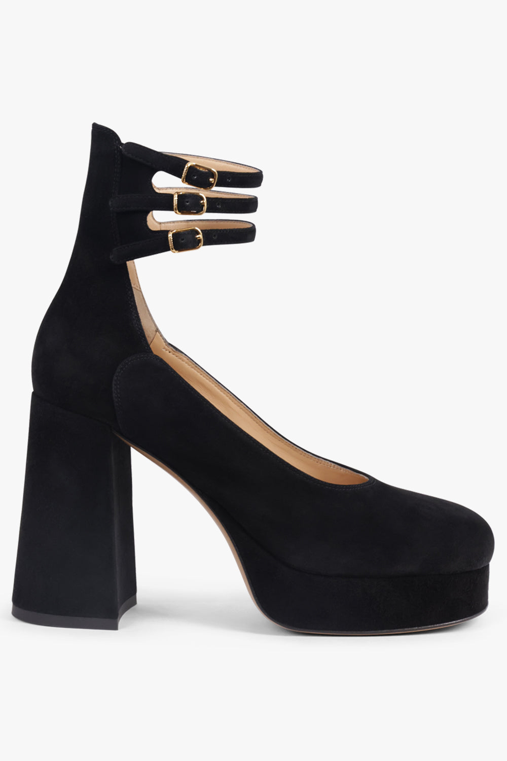 CHLOE SHOES Loti Suede Platform Heel | Black