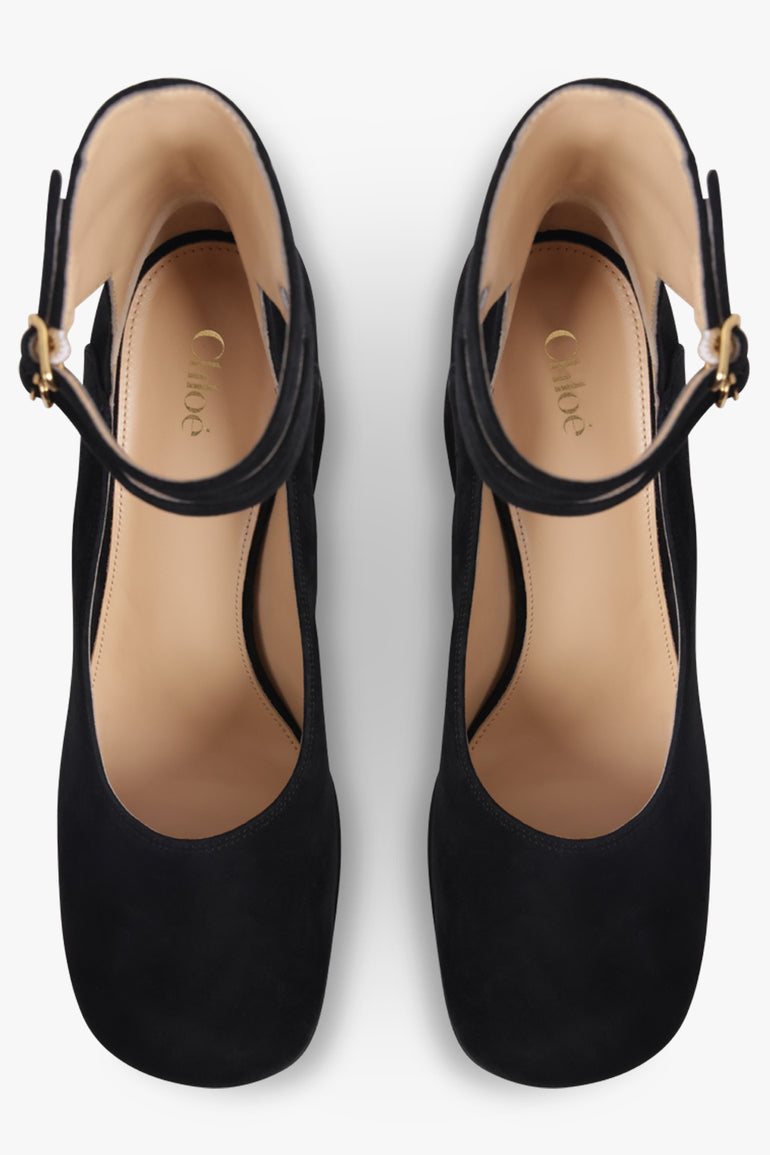 CHLOE SHOES Loti Suede Platform Heel | Black