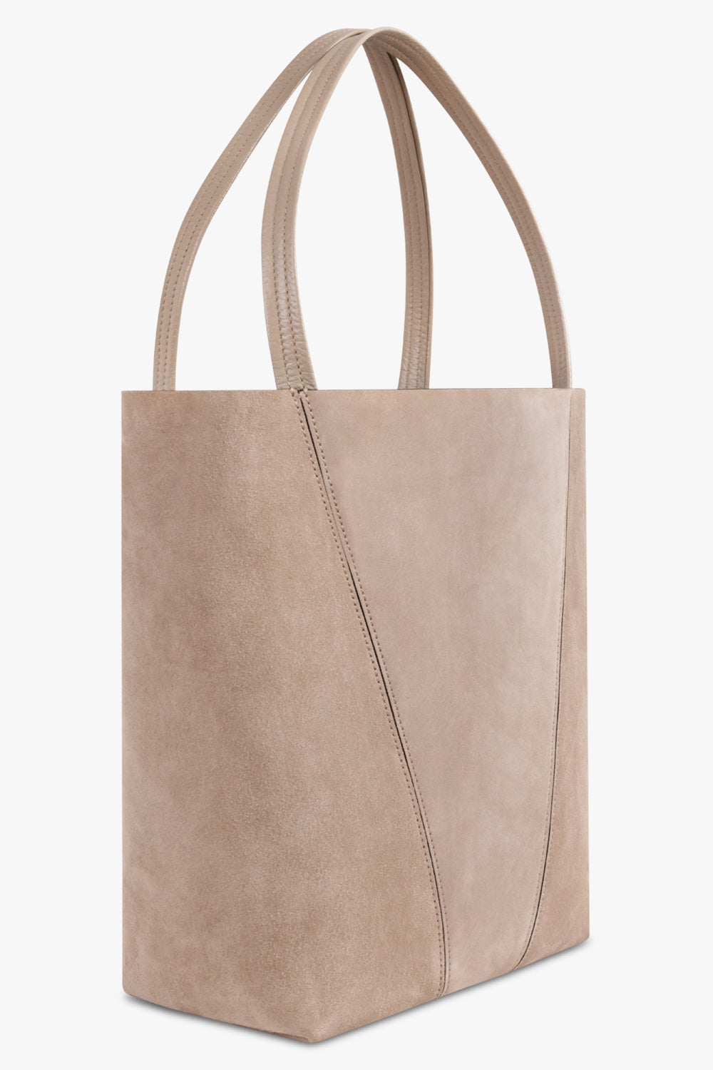 CHLOE BAGS NEUTRALS / Motty Grey Medium Suede Spin Bag | Motty Grey