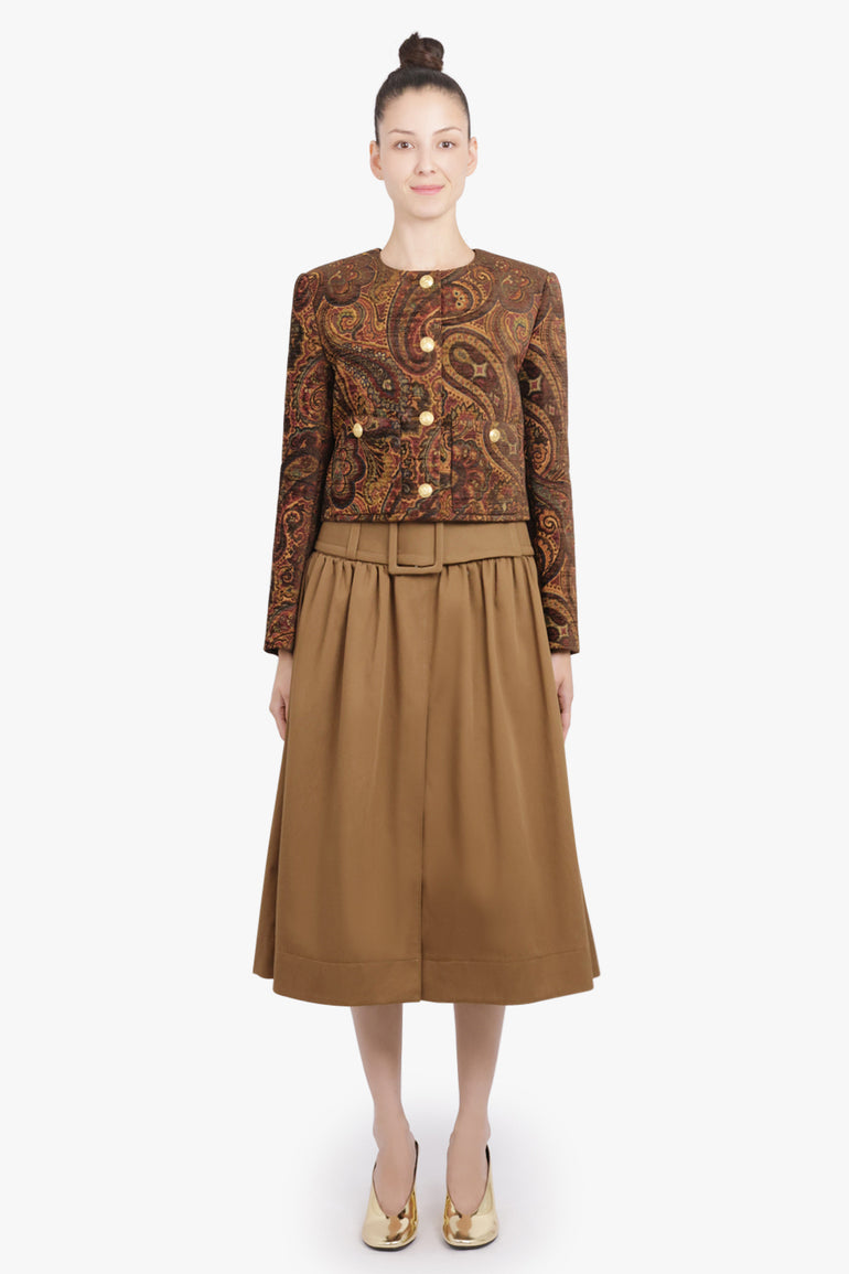 PATOU RTW Volume Midi Skirt With Belt Detail | Nutmeg