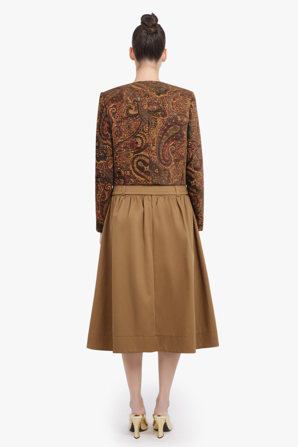 CHLOE RTW Paisley Print Crop Jacket | Multi Colour Red