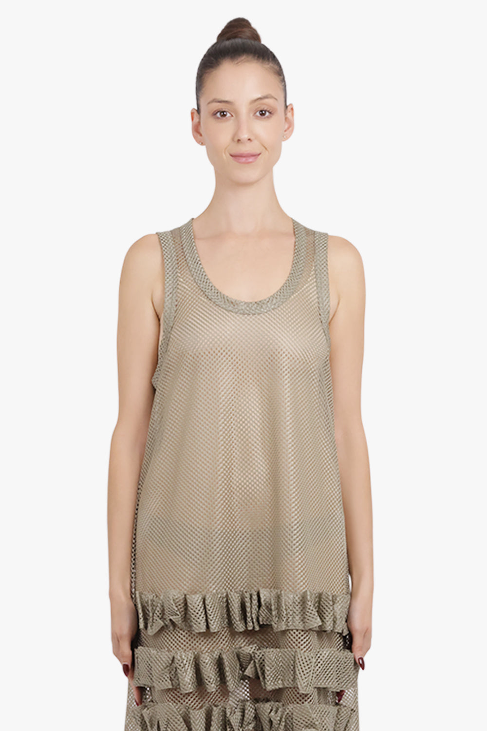 COMME DES GARCONS HOMME PLUS RTW Mesh Singlet Dress | Khaki