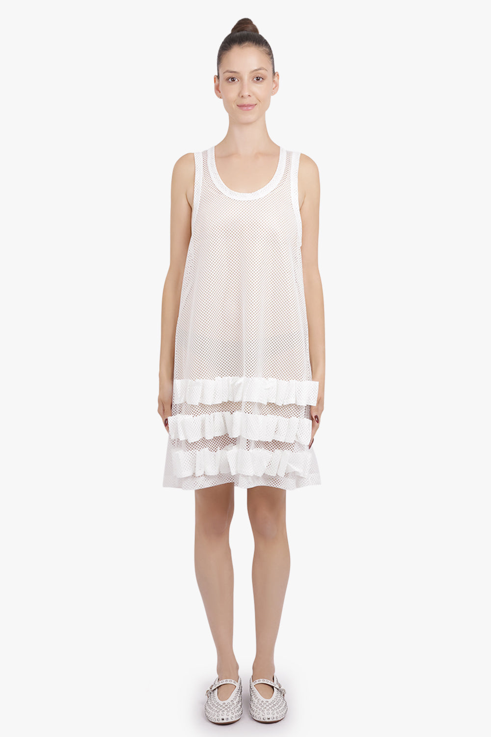 COMME DES GARCONS HOMME PLUS RTW Mesh Singlet Dress | White