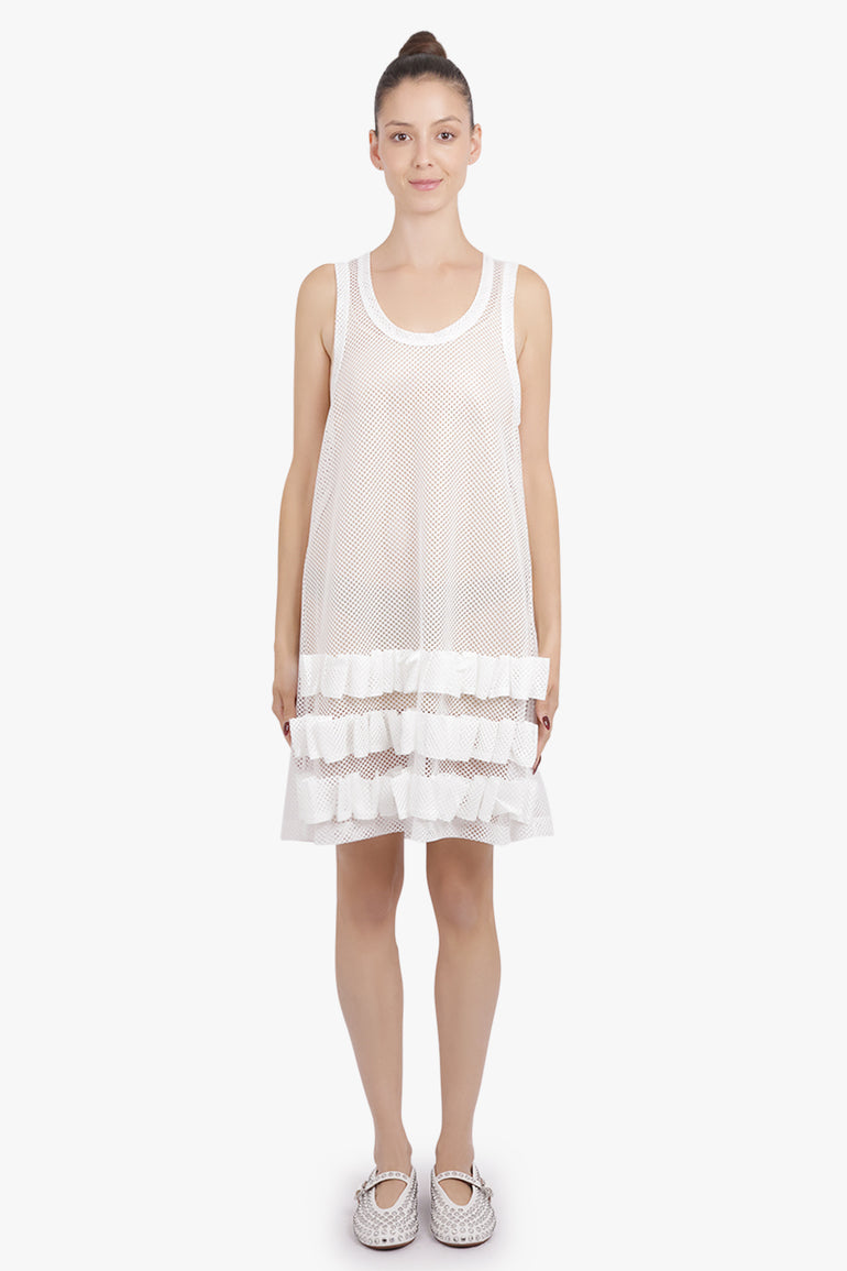 COMME DES GARCONS HOMME PLUS RTW Mesh Singlet Dress | White