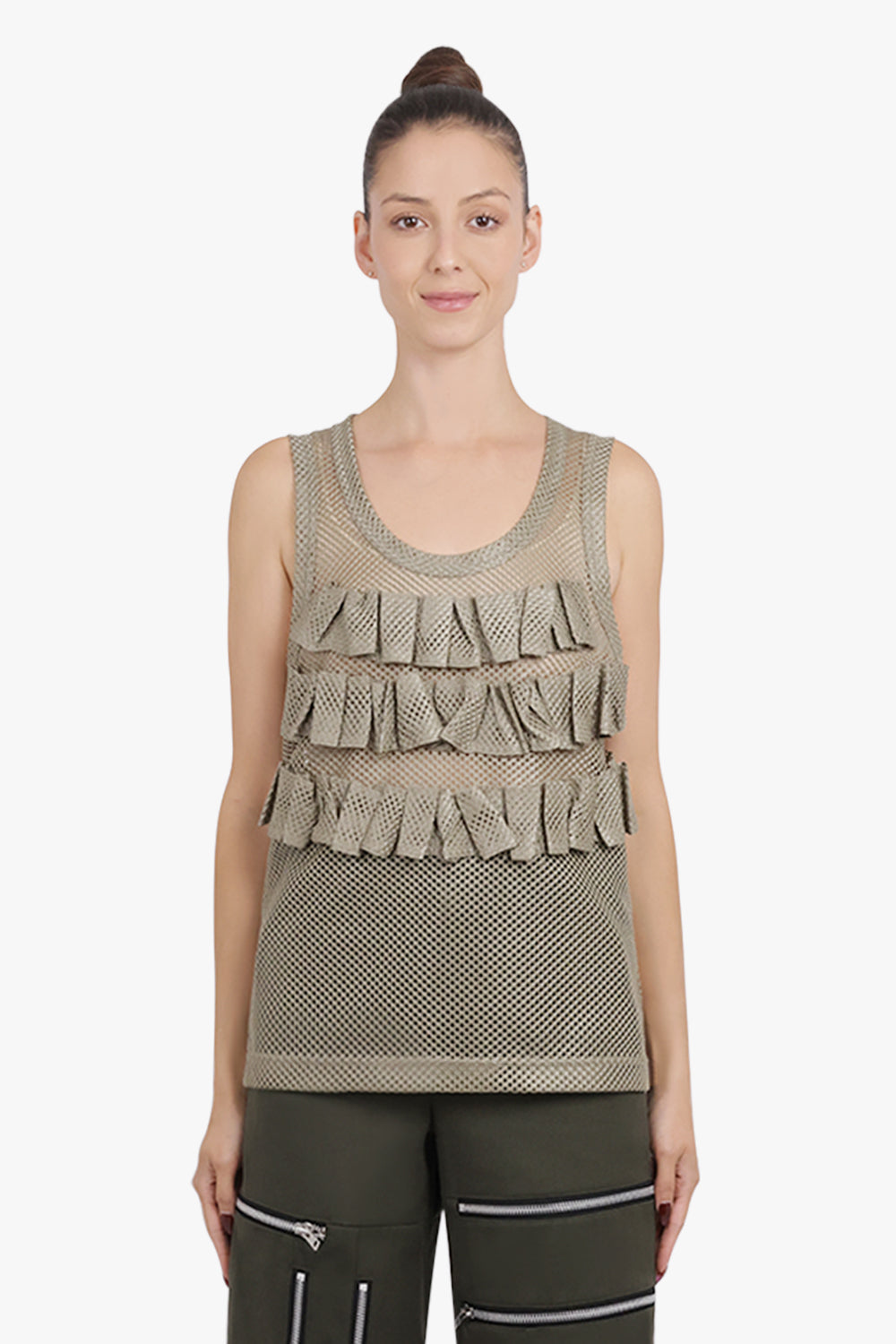 COMME DES GARCONS HOMME PLUS RTW Mesh Singlet Top | Khaki