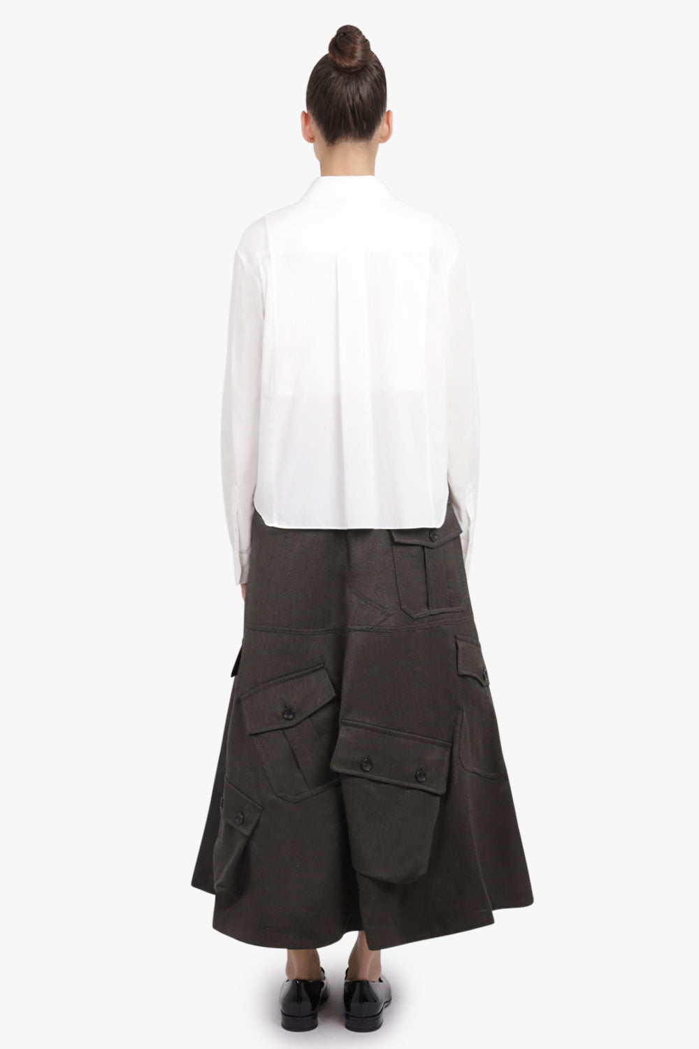 COMME DES GARCONS HOMME PLUS RTW Pocket Panel Midi Skirt | Grey