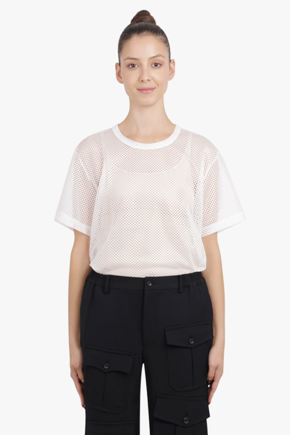 COMME DES GARCONS HOMME PLUS RTW S/S Mesh T-Shirt | White