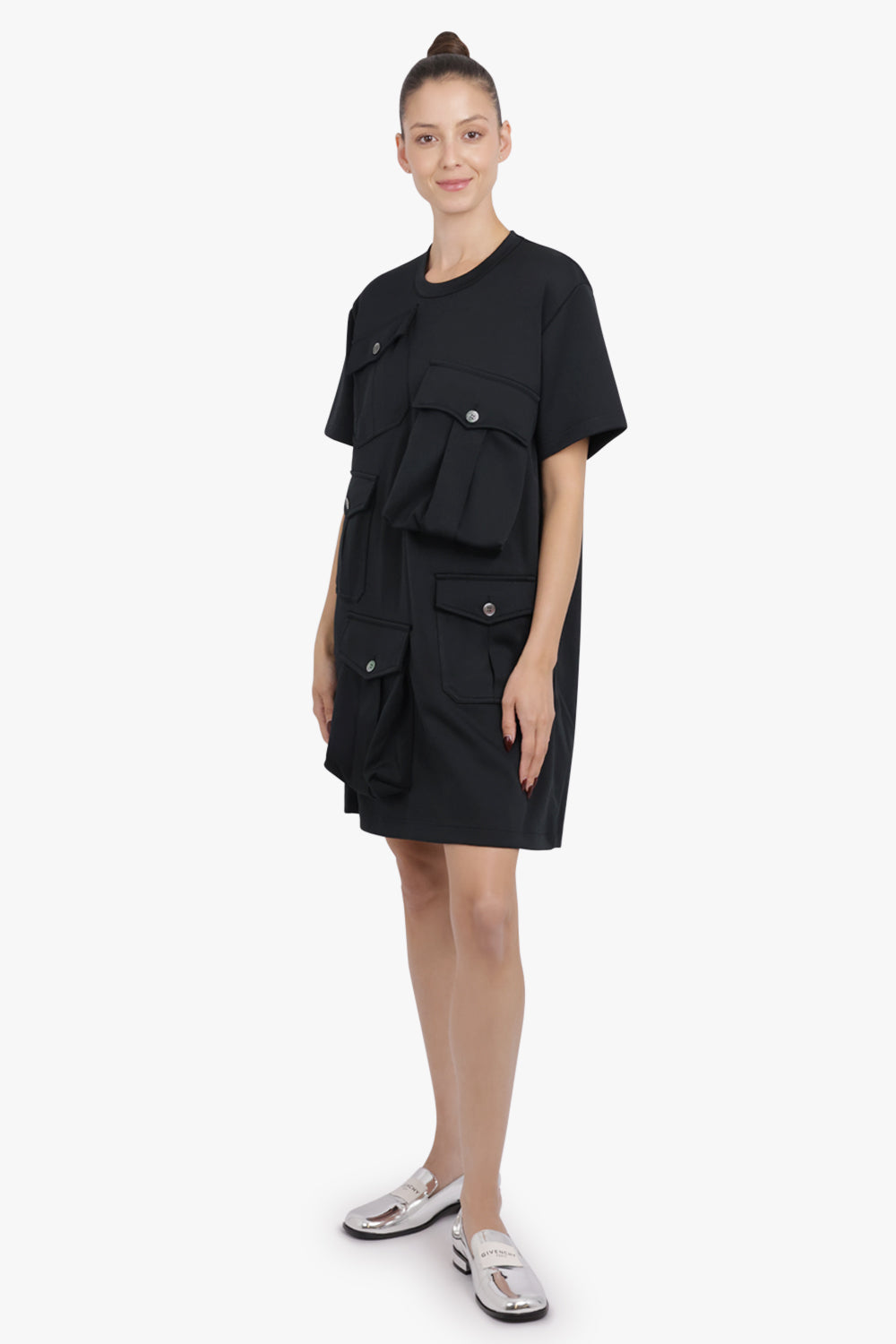 COMME DES GARCONS HOMME PLUS RTW S/S Pocket Detail Mini T-Shirt Dress | Black