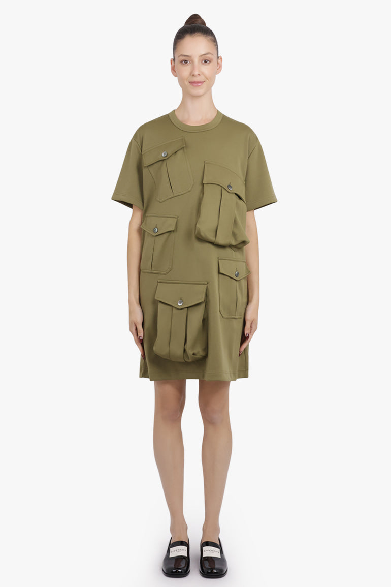 COMME DES GARCONS HOMME PLUS RTW S/S Pocket Detail Mini T-Shirt Dress | Khaki