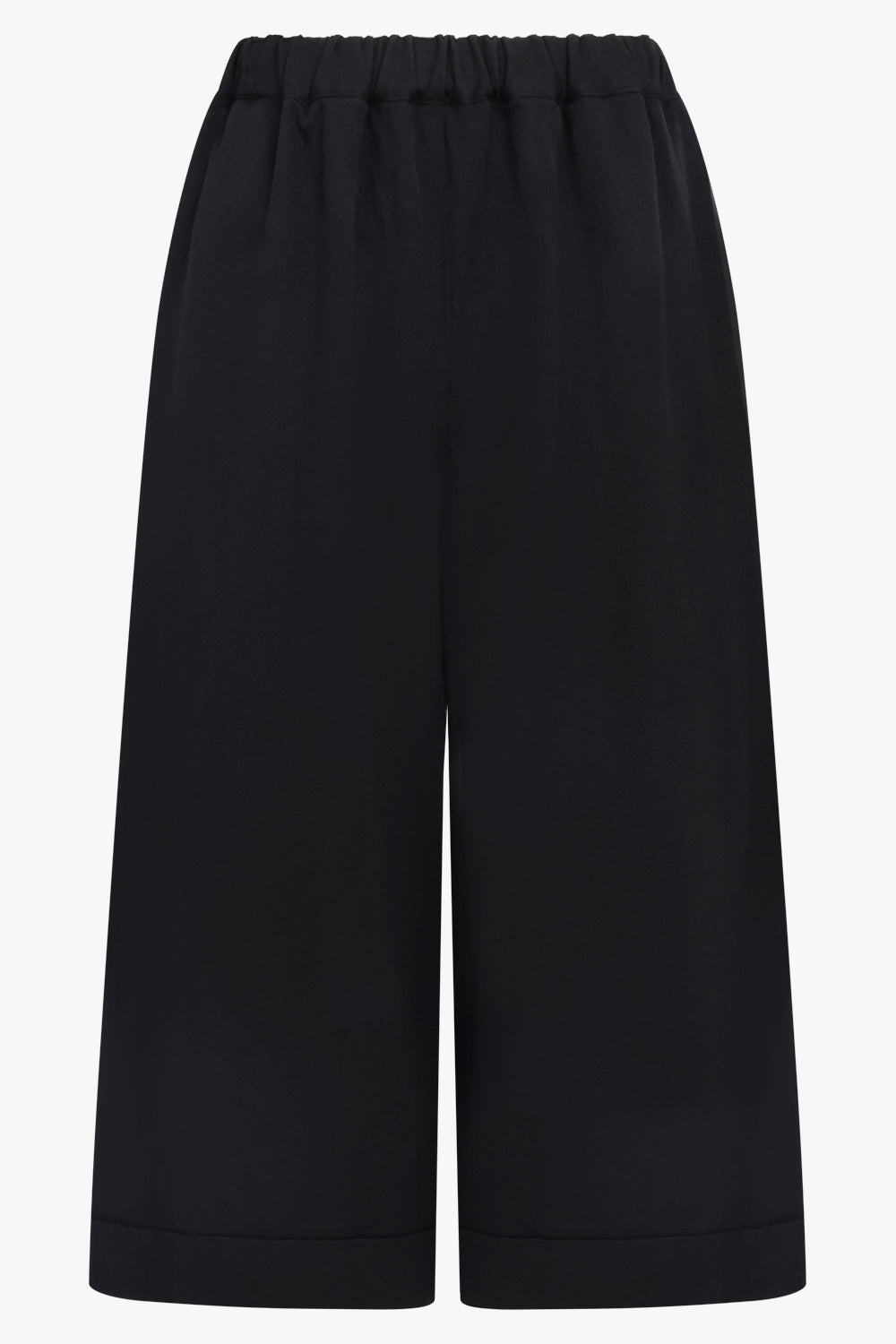 COMME DES GARCONS RTW Elastic Waist Wide Leg Crop Pant | Black