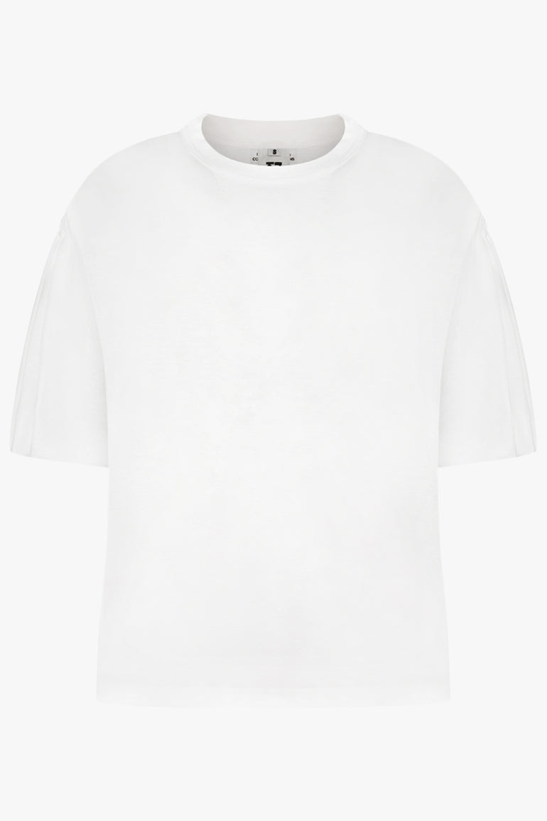 NOIR KEI NINOMIYA RTW Exaggerated Puff 3/4 Sleeve Top | White