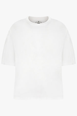 NOIR KEI NINOMIYA RTW Exaggerated Puff 3/4 Sleeve Top | White