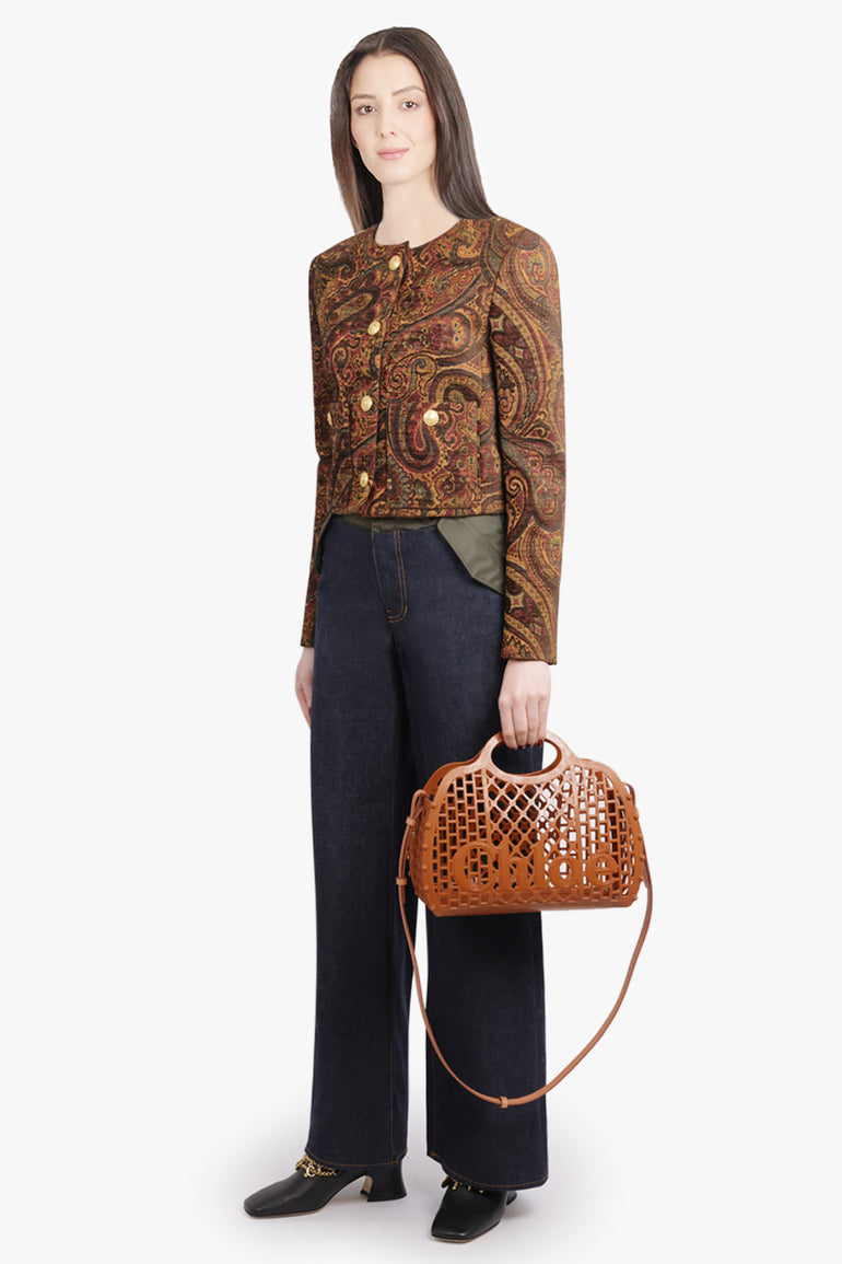 CHLOE BAGS ORANGE / Wooden Orange Cage Jelly Crossbody Bag | Wooden Orange