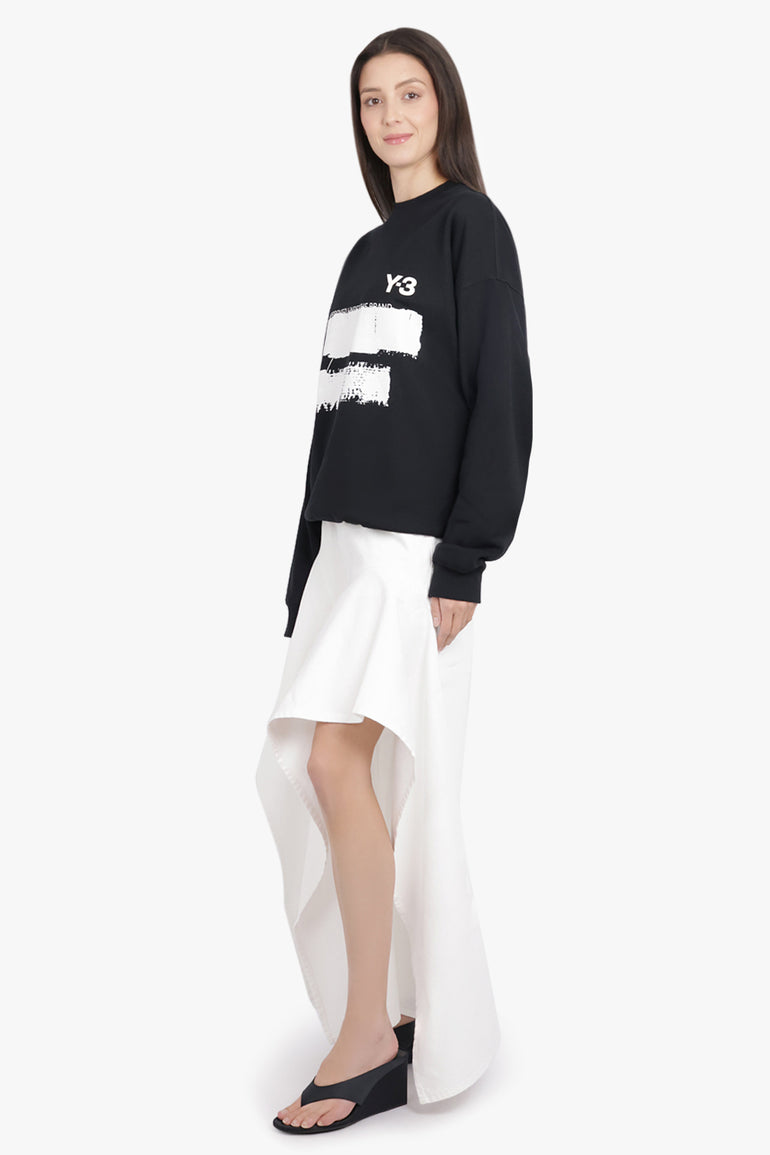 Y-3 RTW Crewneck Sweatshirt Graphic Print Logo | Black/White