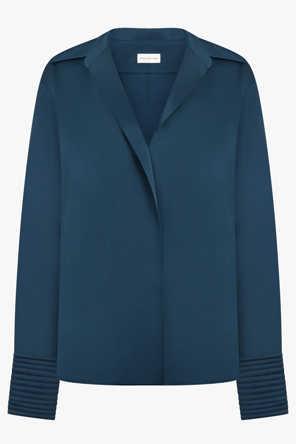 DRIES VAN NOTEN RTW Celinta Fluid L/S Shirt | Petrol Bue