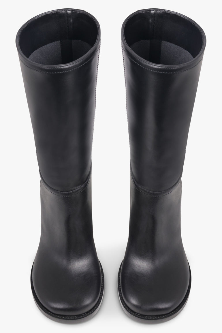 DRIES VAN NOTEN SHOES Wedge 90mm Heel Boot | Black