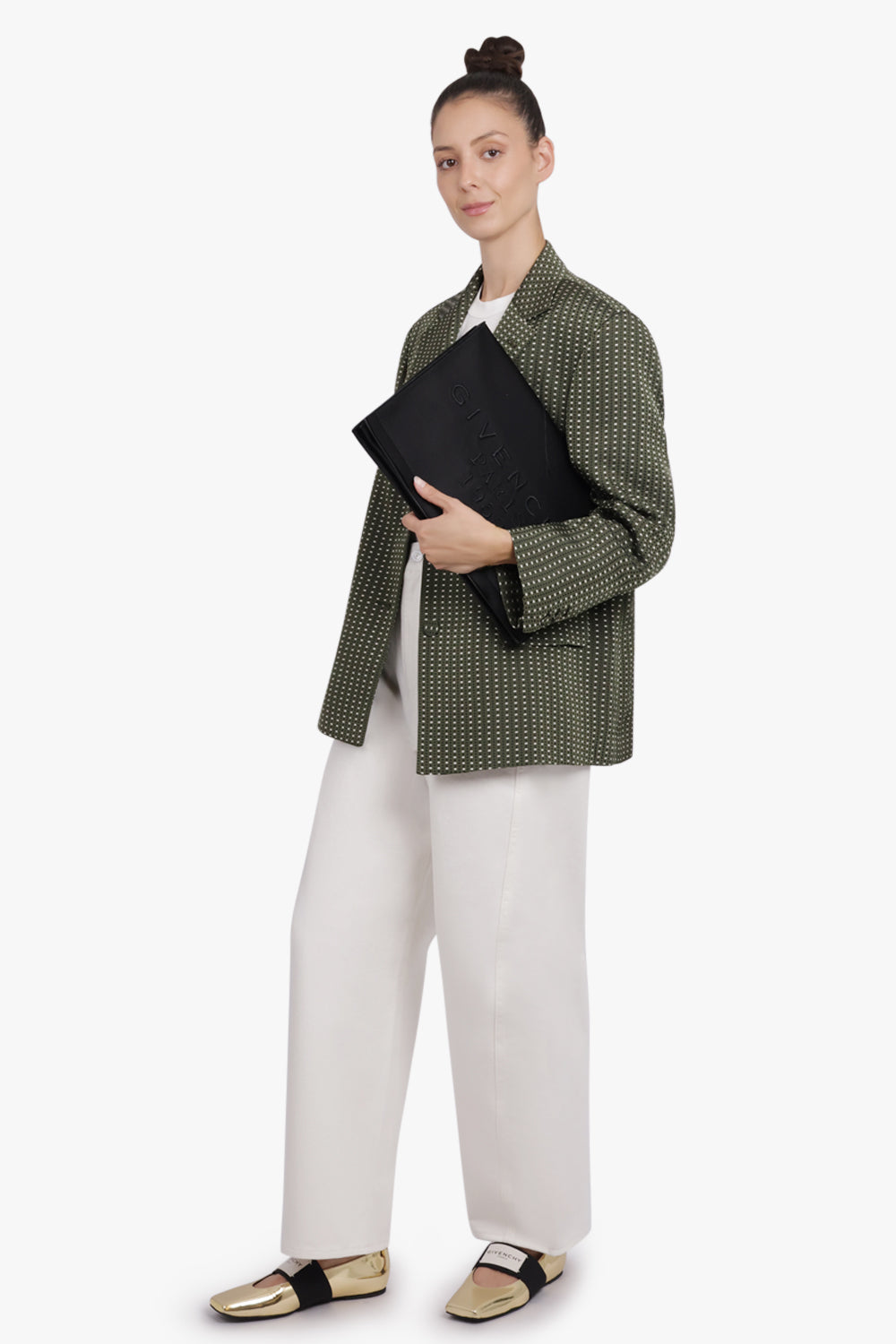 GIVENCHY BAGS BLACK / Black 1952 Logo Embroidery Pouch | Black