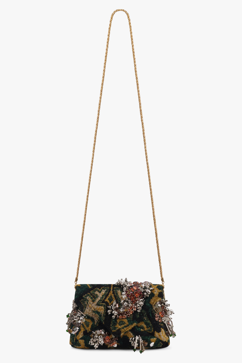 DRIES VAN NOTEN BAGS MULTI / Bottle/Multi Embroidered Envelope Clutch | Bottle/Multi