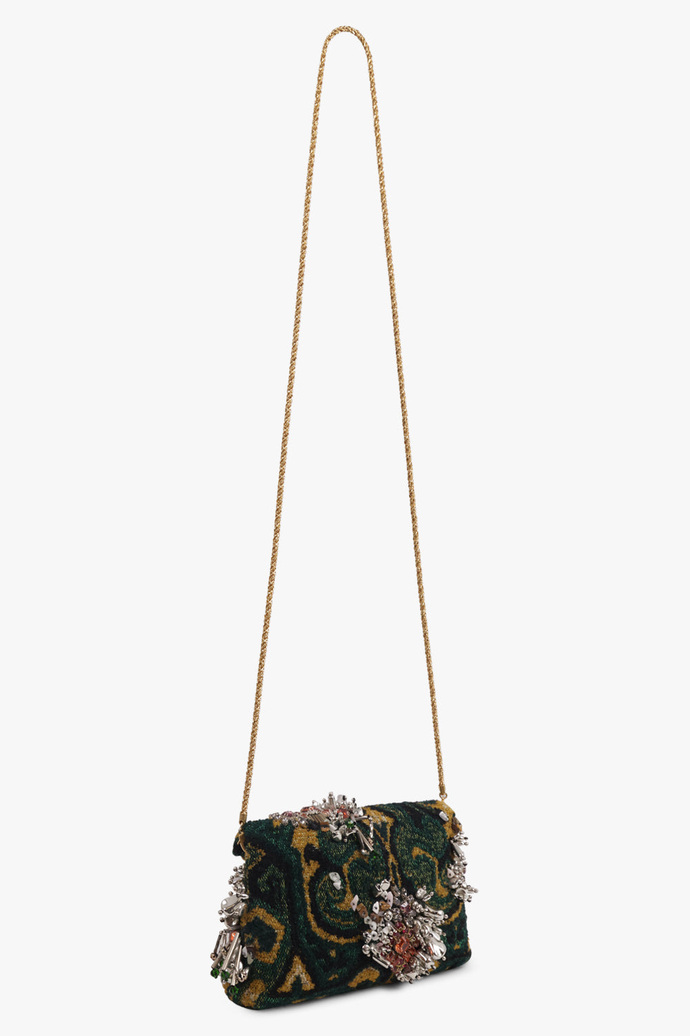 DRIES VAN NOTEN BAGS MULTI / Bottle/Multi Embroidered Envelope Clutch | Bottle/Multi
