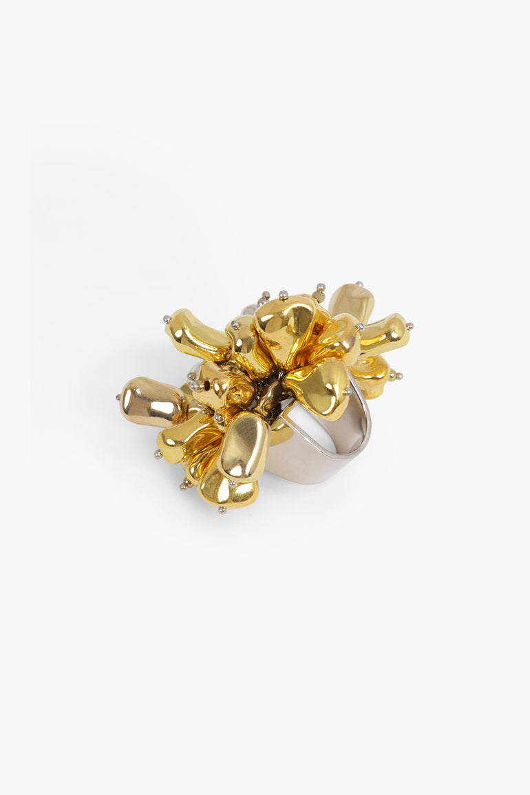DRIES VAN NOTEN JEWELLERY Embroidered Statement Ring | Gold/Silver