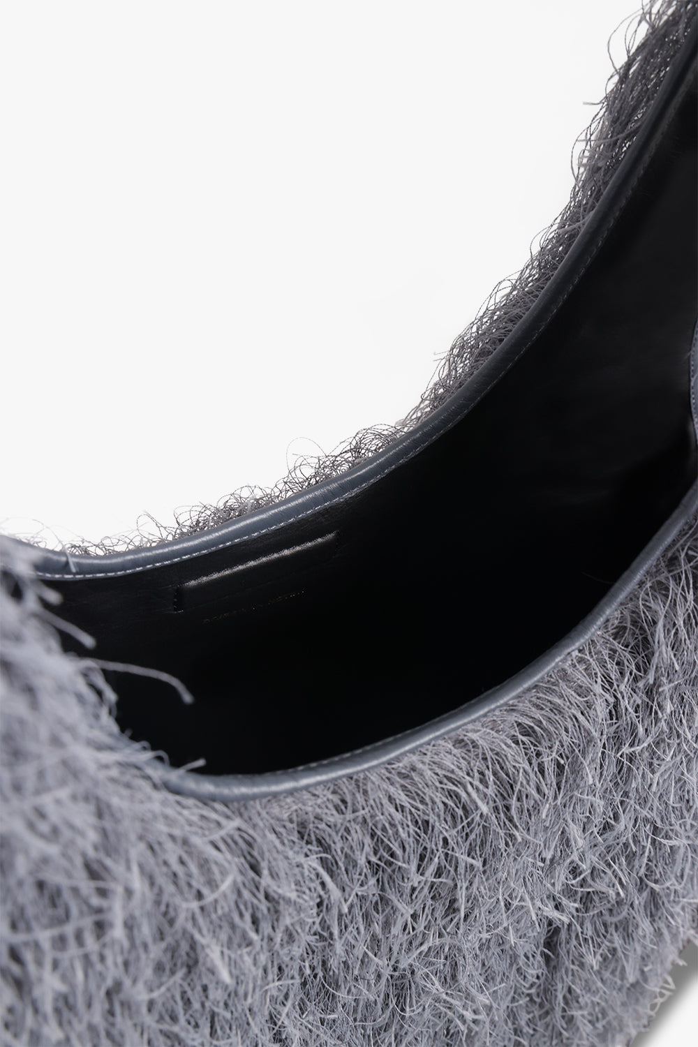 DRIES VAN NOTEN BAGS GREY / Dark Grey Fringing Large Tote Bag | Dark Grey