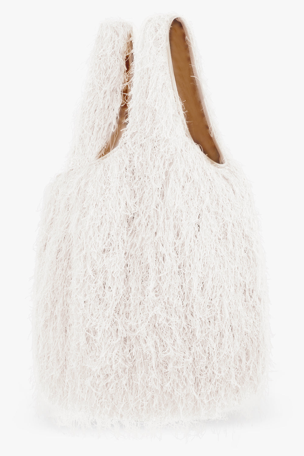 DRIES VAN NOTEN BAGS WHITE / Ivory Fringing Large Tote Bag | Ivory
