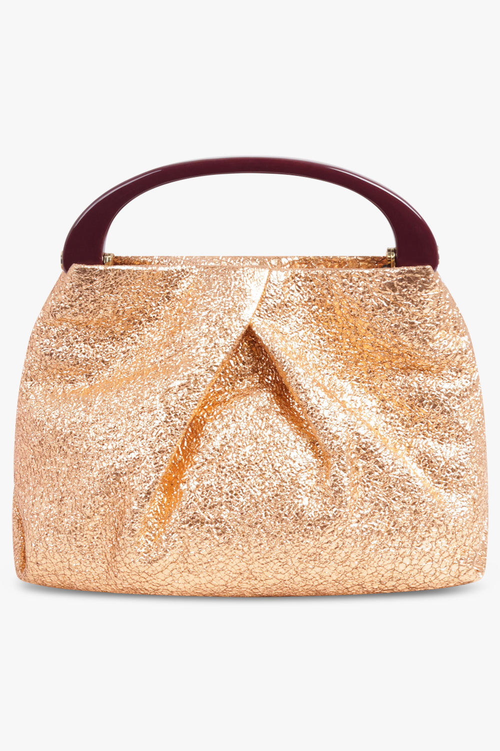 DRIES VAN NOTEN BAGS PINK / Salmon Metallic Mini Resin Handle Bag | Salmon