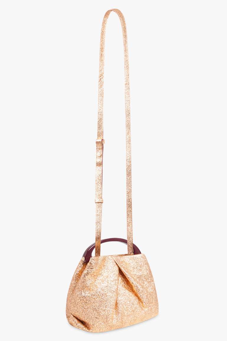 DRIES VAN NOTEN BAGS PINK / Salmon Metallic Mini Resin Handle Bag | Salmon