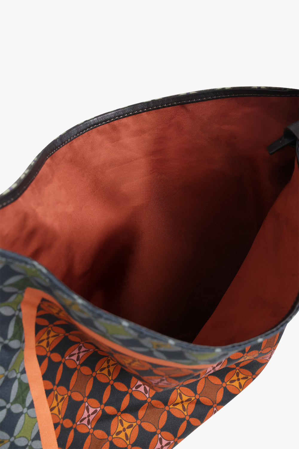 DRIES VAN NOTEN BAGS PATTERN / Purple/Green/Red Geometric Print Small Hobo Bag With Belt Strap | Purple/Green/Red