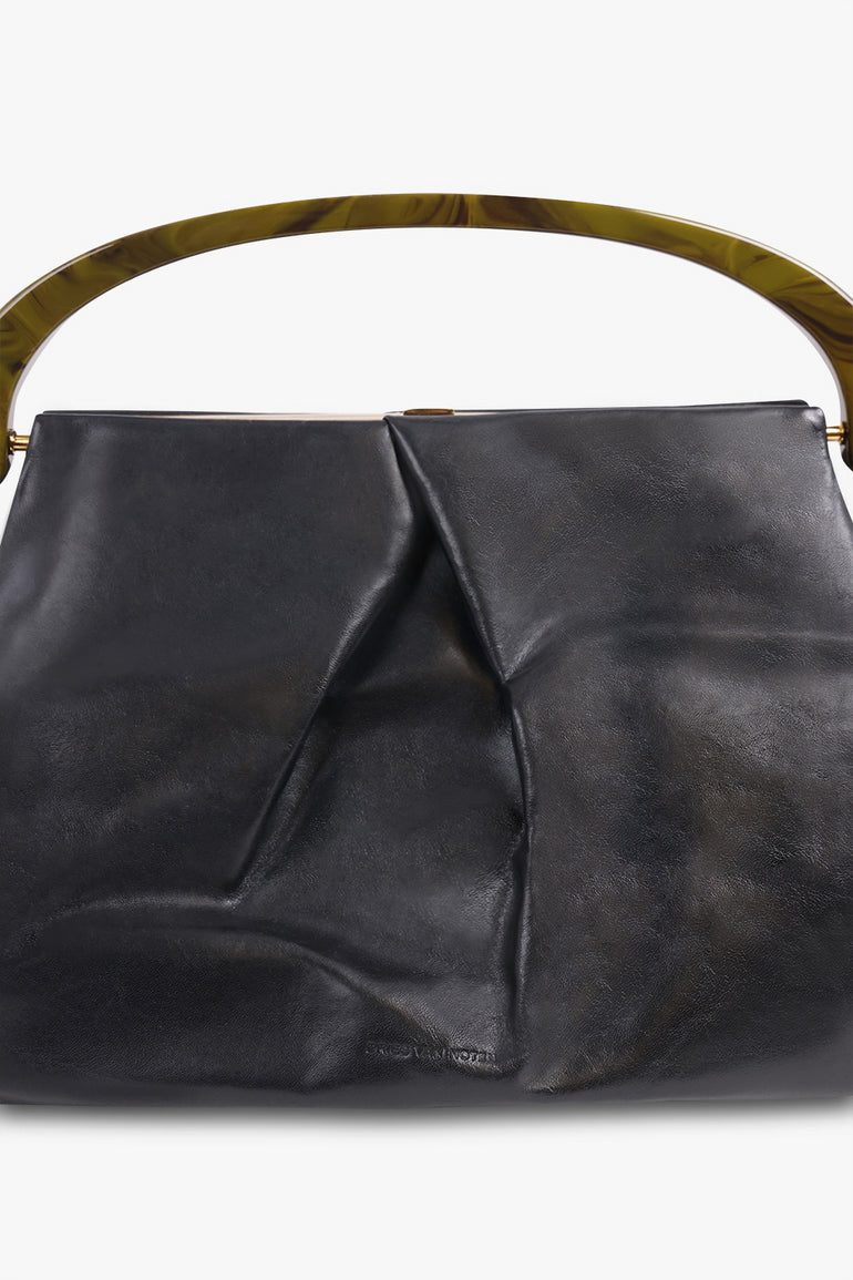 DRIES VAN NOTEN BAGS BROWN / Black Medium Resin Handle Bag | Black