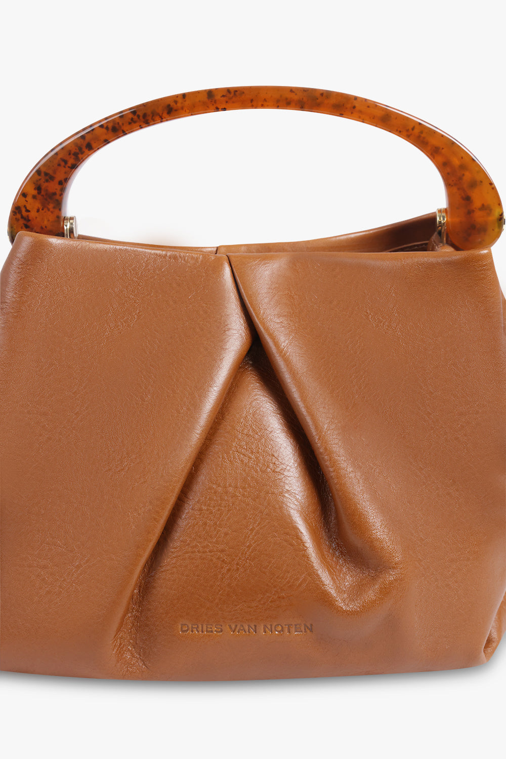 DRIES VAN NOTEN BAGS BROWN / Tan Mini Resin Handle Bag | Tan