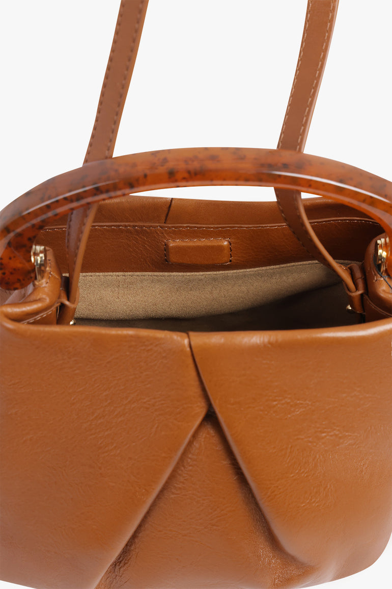 DRIES VAN NOTEN BAGS BROWN / Tan Mini Resin Handle Bag | Tan