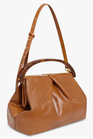 DRIES VAN NOTEN BAGS BROWN / Tan Medium Resin Handle Bag | Tan