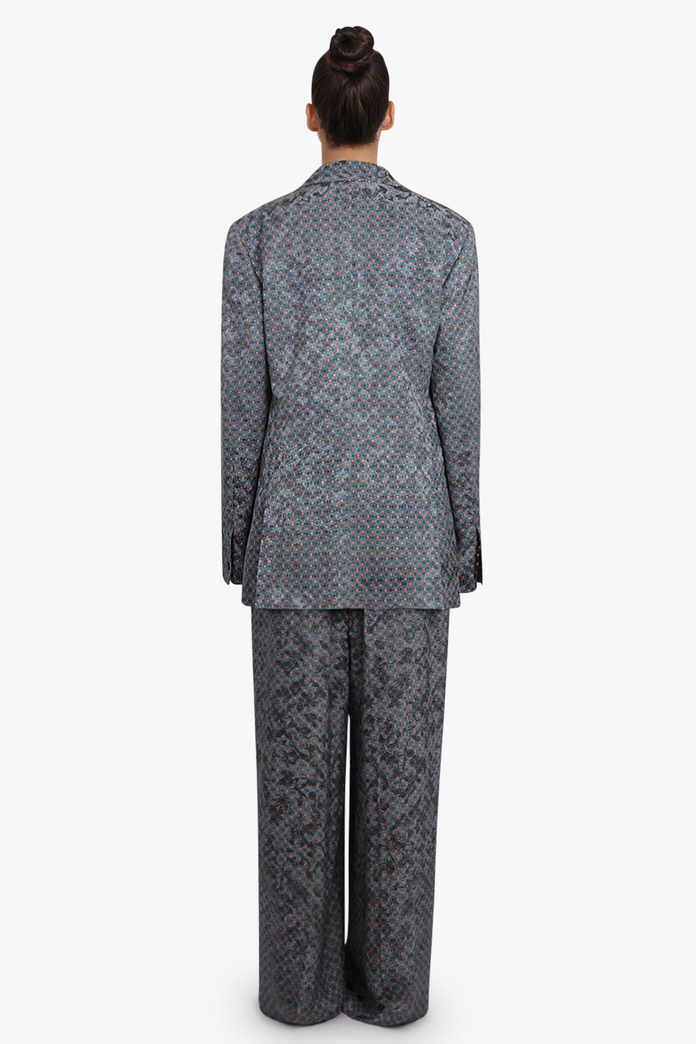 DRIES VAN NOTEN RTW Baftan Floral Motif Single Breast Jacket | Turquoise