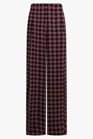DRIES VAN NOTEN RTW Pila Mosaique Print Wide Leg Pant | Auber Purple
