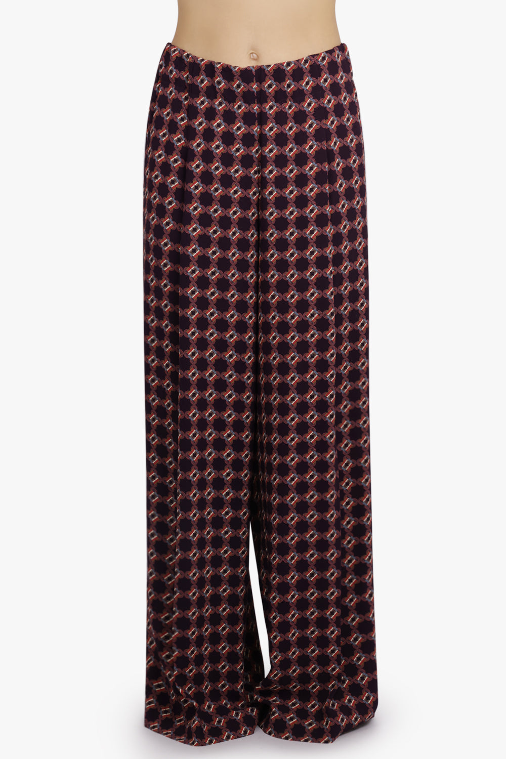 DRIES VAN NOTEN RTW Pila Mosaique Print Wide Leg Pant | Auber Purple