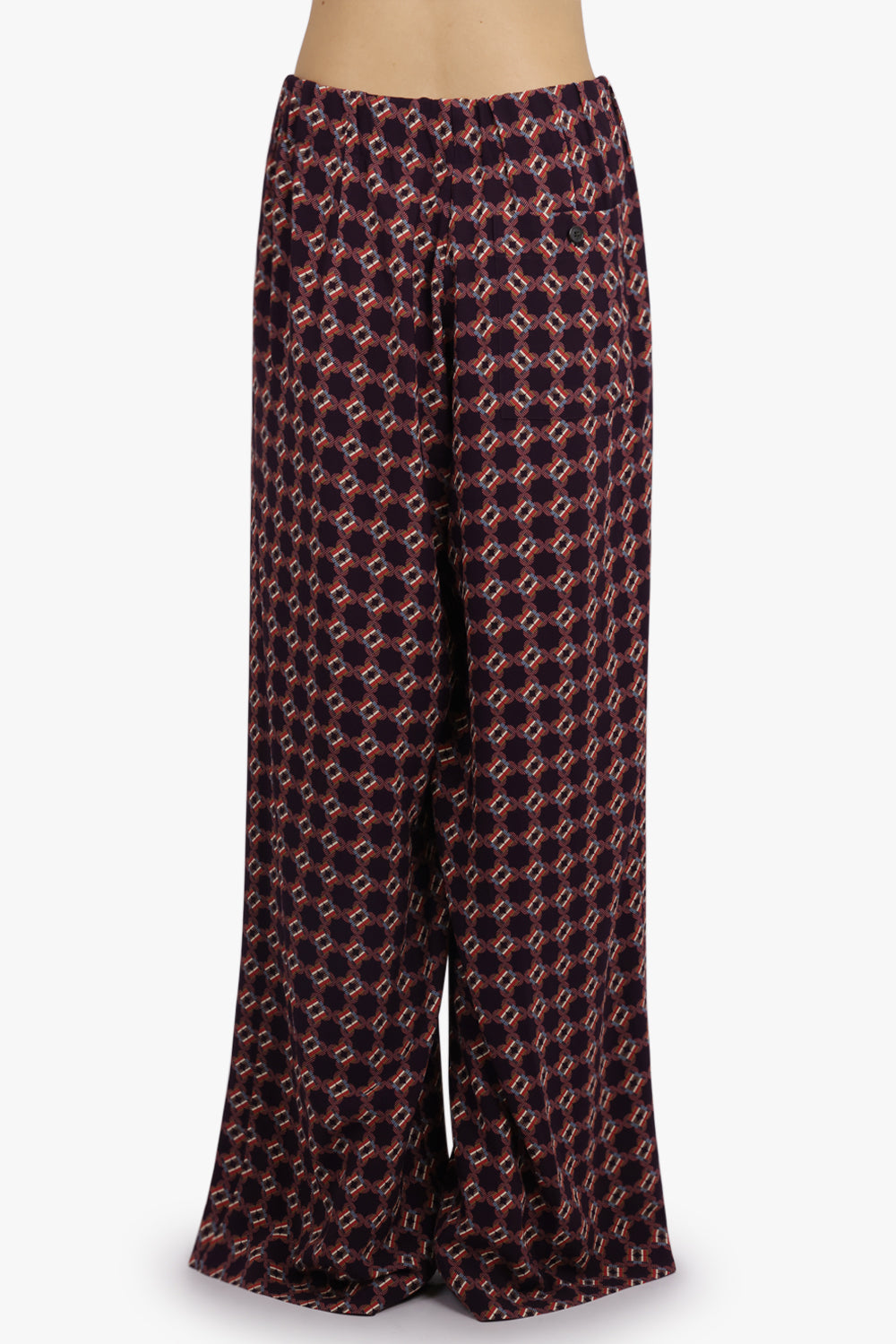 DRIES VAN NOTEN RTW Pila Mosaique Print Wide Leg Pant | Auber Purple