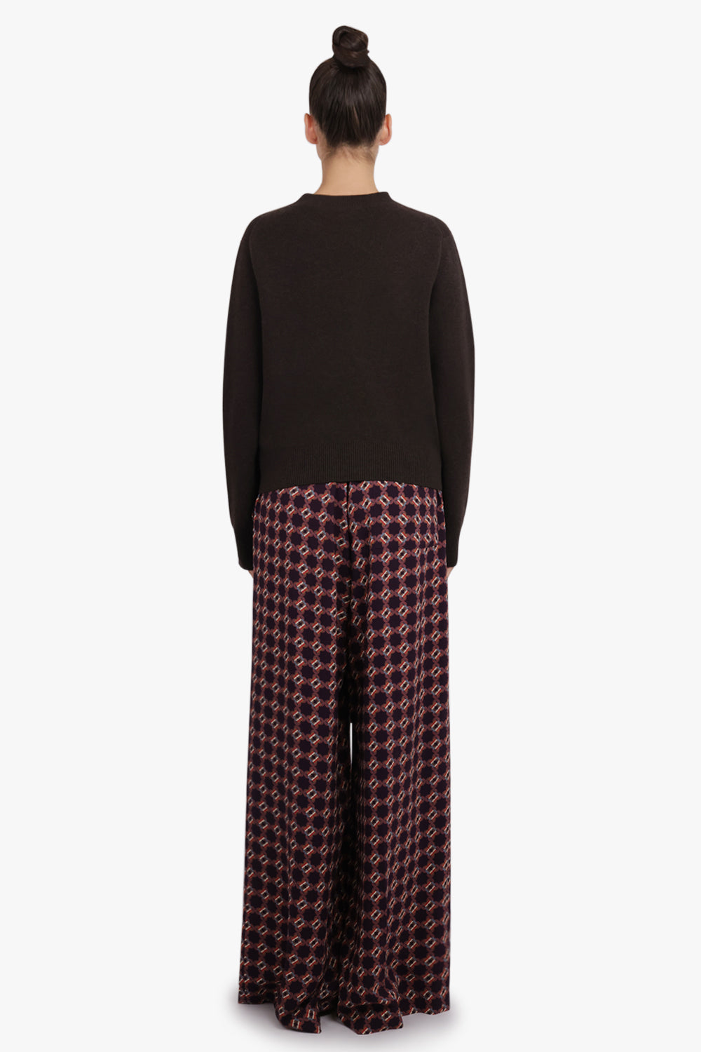 DRIES VAN NOTEN RTW Pila Mosaique Print Wide Leg Pant | Auber Purple
