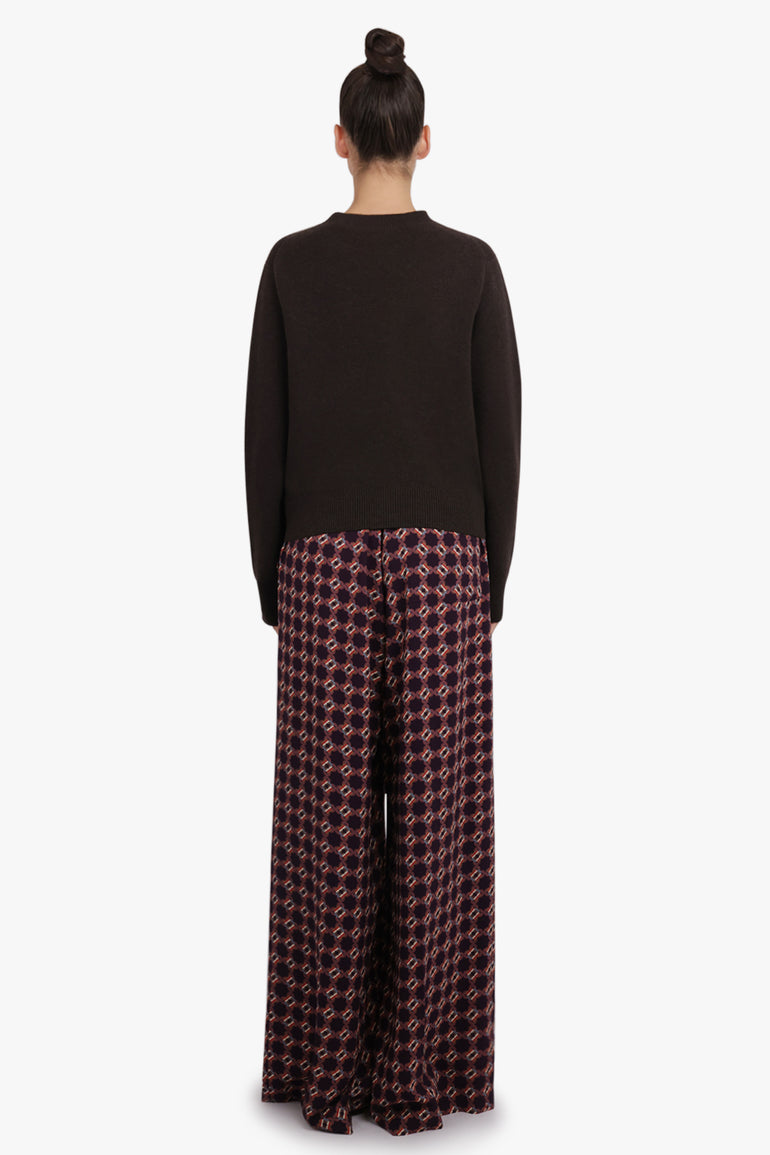 DRIES VAN NOTEN RTW Pila Mosaique Print Wide Leg Pant | Auber Purple