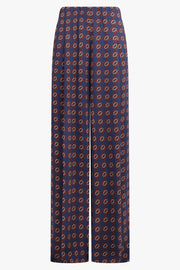 DRIES VAN NOTEN RTW Pila Mosaique Print Wide Leg Pant | Blue